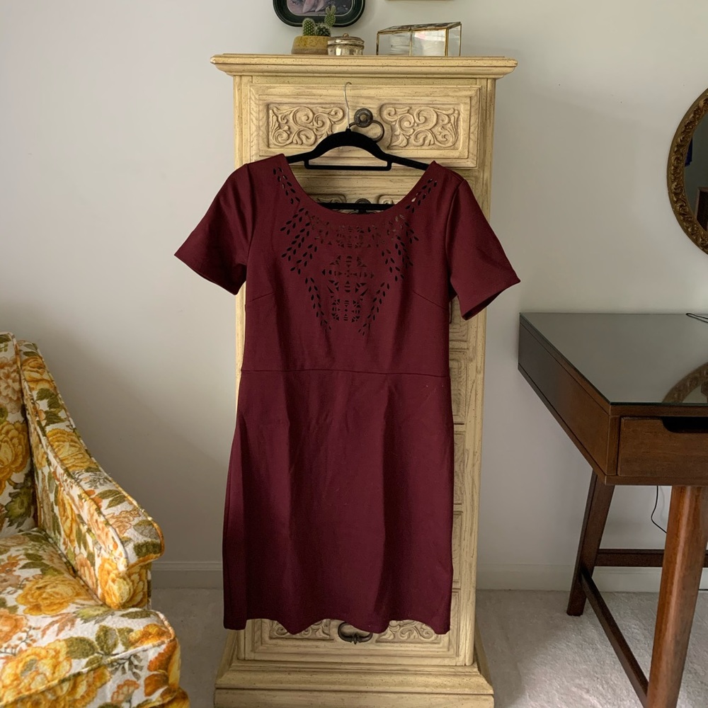 Burgundy dress